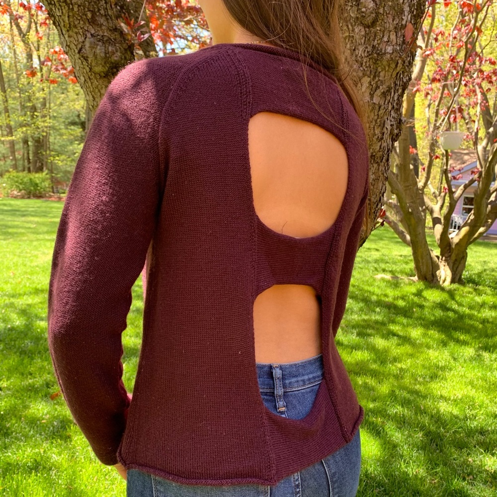Open Back Sweater